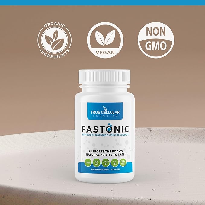 Fastonic Molecular Hydrogen Supplement-Elite Level of H2-60 Servings (60 Tablets) Non GMOGluten FreeSoy Free Effortless FastingImproved Cognitive FunctionSkin Health