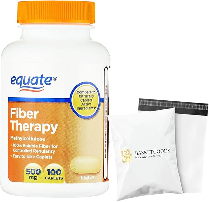 Fiber Therapy Methylcellulose 500mg100ct (Pack of 1) Set by Basket Goods