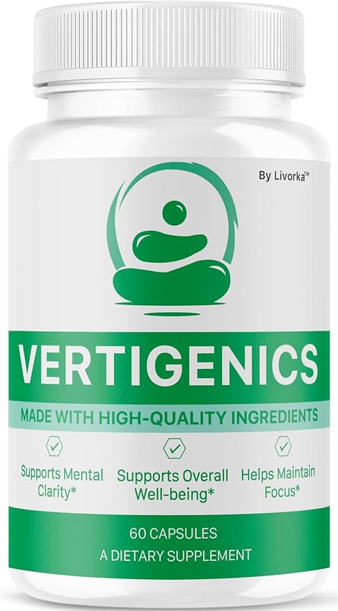 Vertigenics Supplement Capsules Vertigenics Review Vertigenics Advanced Formula Brain Health Support Vertigenics Pills All Natural Formula 60 Capsules for 1 Month