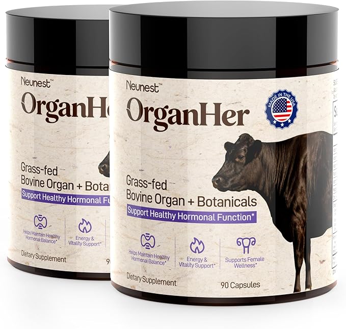 19-in-1 Beef Organ Supplement for Women (USA Made &amp New &amp Improved) Grass Fed Beef Liver Heart Boosted DIM Inositol B Vitamins &amp Botanical Complex-Support Energy Hormone Balance&amp