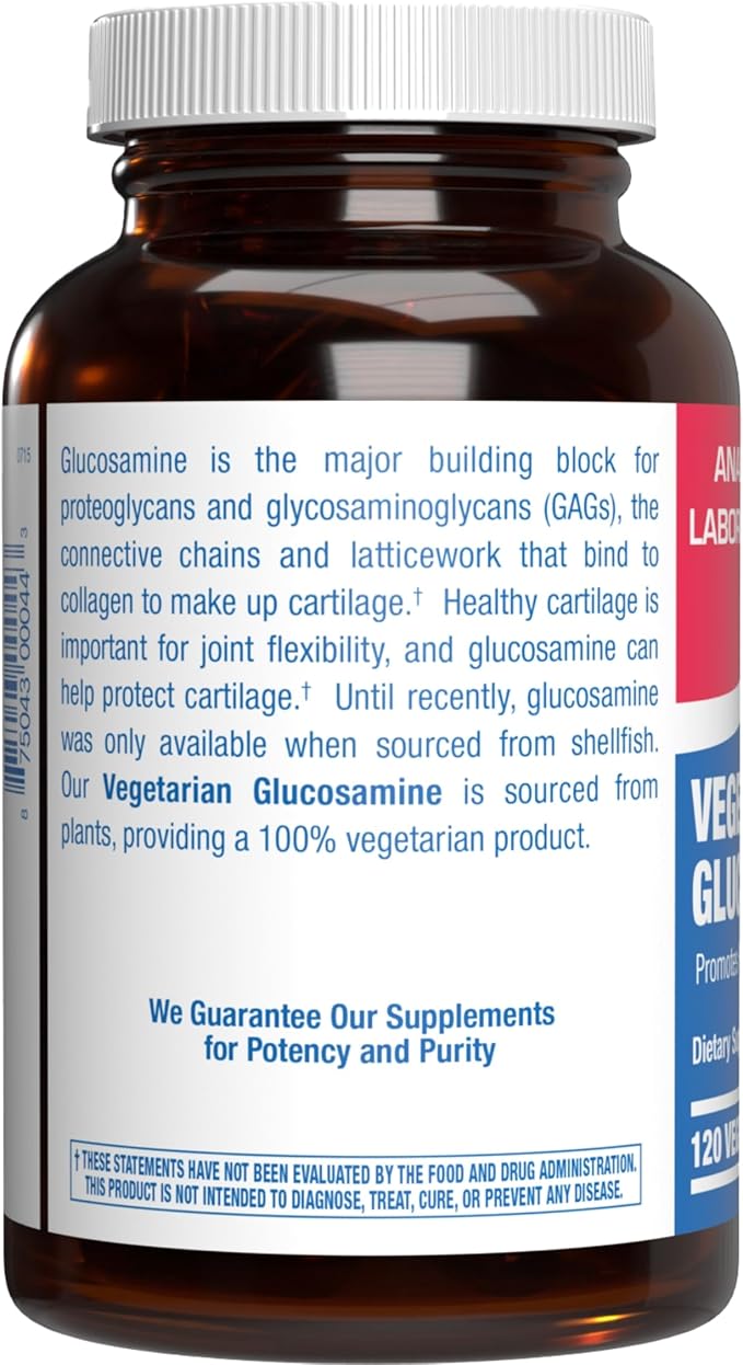 Vegan Glucosamine Joint Health Supplement - Soft Tissue Cartilage Tendon and Ligament Supplement for Enhanced Mobility Comfort &amp Flexibility - Non-GMO Shellfish Free &amp Made in The USA - 120 Se