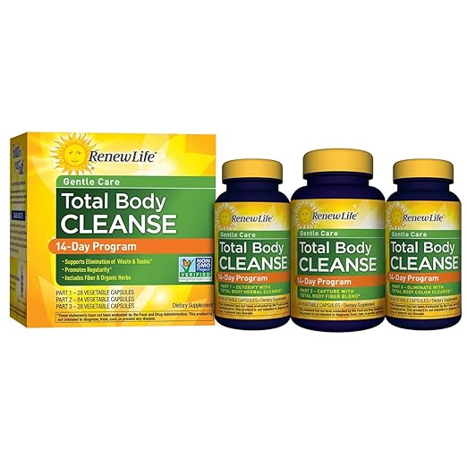 Renew Life - Gentle Care Total Body Cleanse - digestive detox and cleanse supplement - 14 day program