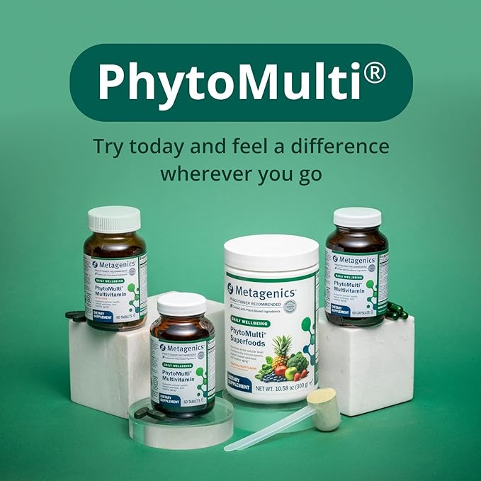 Metagenics PhytoMulti Multivitamin - 20+ Essential Vitamins &amp Minerals with Phytonutrients - Supports Healthy Aging Cellular Health Energy &amp Immune Function - Non-GMO &amp Gluten-Free - 60