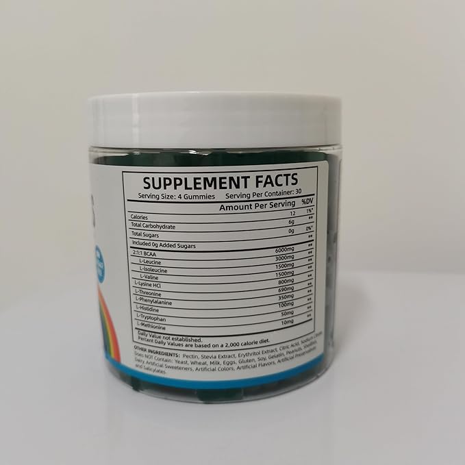 VIFSSG EAA Gummies 120 Gummies (Blue Raspberry) Essential Amino Acids - All 9 Essential Aminos (EAA) and All Branched-Chain Aminos (BCAAs) Non-GMO Gluten Free Vegetarian Friendly 2 Pack