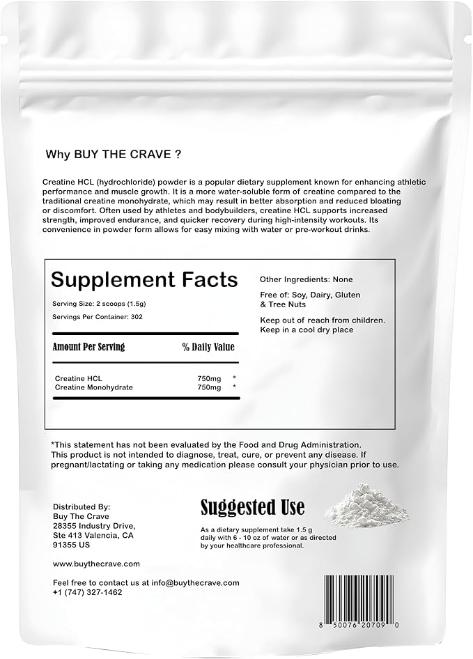 Creatine HCL + Creatine Monohydrate Mix Less Sour &amp Easier to Consume Post Workout Muscle Builder for Men &amp WomenCreatine Hydrochloride + Monohydrate 16 OZ (454g)