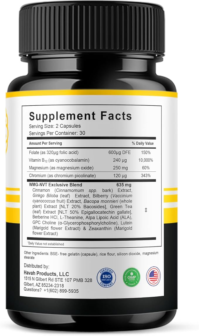 BLUE VIBE Mind Boost Premium Health &amp Wellness Nootropic Supplement MindBoost Advanced All Natural Health Management &amp Overall Wellness Support Supplement Formula Pills (3 Pack - 180 Capsules