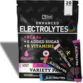 Zeal Naturals Enhanced Electrolyte Powder Stick Packs (Variety Pack - 20 Packets) Sugar Free + BCAA B-Vitamins &amp Pink Himalayan Salt - Keto Electrolytes Hydration Powder