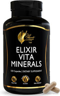 Cocó March N.M.D Elixir Vita Minerals – Multivitamin for Women &amp Men with Trace Minerals Activated B Vitamins &amp High A D E K Gluten Free &amp Dairy Free 24 Essential Vitamins &amp Mineral