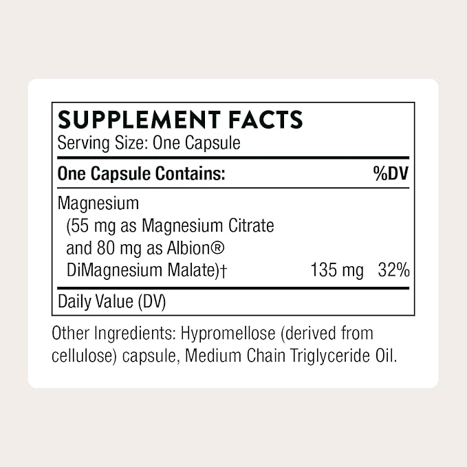 THORNE - Magnesium CitraMate - Magnesium Citrate &amp Malate Supplement - Supports Heart Health Skeletal Muscles Cardiac &amp Lung Function Bone Density &amp More* - Third-Party Certified - 90 S