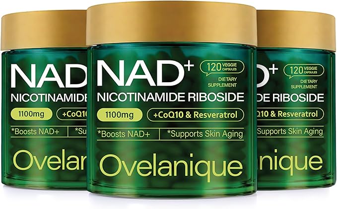 NAD Supplement with Nicotinamide Riboside &amp Resveratrol NMNH Supplement Alternative | 1100mg NAD+ Complex with Quercetin Phytosome &amp CoQ10 Liposomal Delivery for Energy &amp Healthy Aging