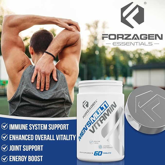 Forzagen Essentials Men's Multivitamin with Creatine and BCAA Complete Vitamin and Mineral Complex 60 Tablets