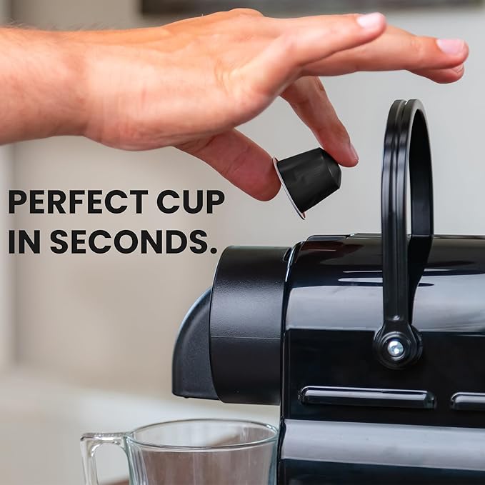 GILA Café Espresso Lungo Aluminum Coffee Capsules – Medium Roast Coffee Pods Compatible with Nespresso Original Machines – 100% Mexican Arabica with Hazelnut &amp Vanilla Notes 60 Count