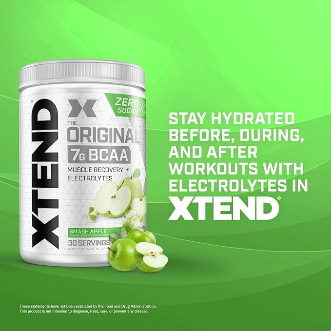 Xtend Original BCAA Powder 7g BCAA and 2.5g L-Glutamine Sugar Free Post Workout Muscle Recovery Drink with Amino Acids for Men &amp Women 30 Servings