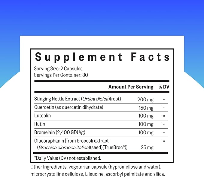 Seeking Health HistaminX - Supplement with Bromelain &amp Flavonoids - Formula Aids Healthy Swelling Responses &amp Seasonal Comfort - Support Immune System with Antioxidants - 60 Capsules
