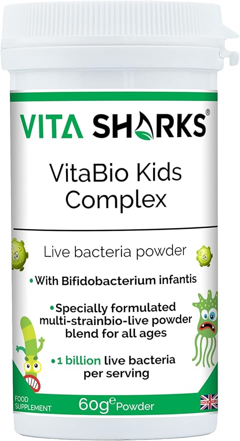 VitaBio Kids Complex: Delicious Sachets for Growing Tummies &amp Strong Immunity - Daily Probiotics for Kids &amp Toddlers (1 Billion CFU Multi-Strain)