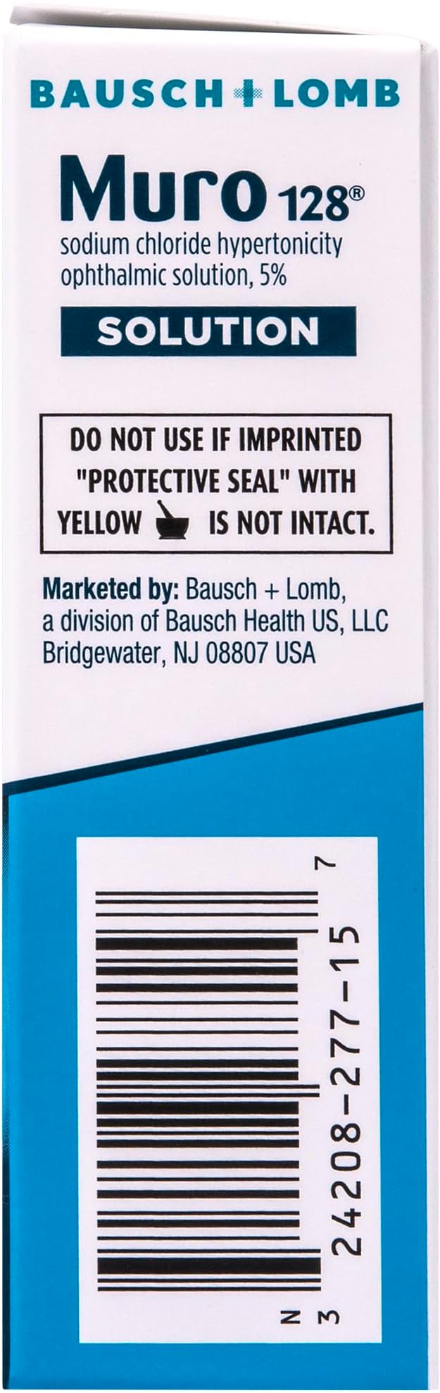 Muro 128 5% Sodium Chloride Hypertonicity Ophthalmic Solution from Bausch + Lomb 0.5 Fl Oz (15 mL) - 3 Pack