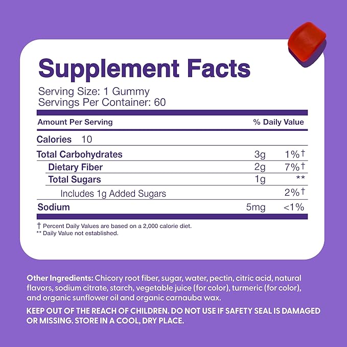 The Feel Great Vitamin Company Fiber Gummies for Kids for Digestive Support | Constipation Relief for Kids | Fruity Flavored Chewable Fiber Gummies | Vegetarian Supplements | 60 Day Supply