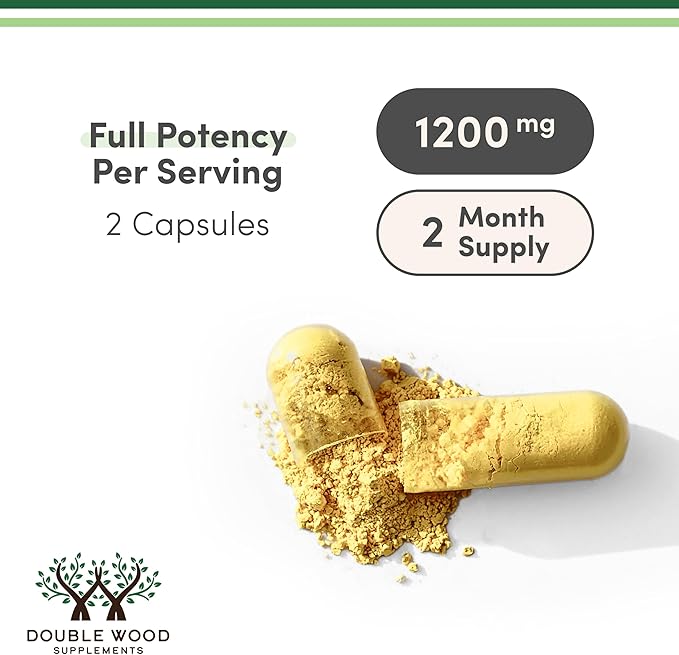 Quercetin with Bromelain - 96% Highly Purified - 120 Count (1200mg Servings) - Supports Healthy Immune Functions in Men and Women (Vegan Safe Third Party Tested Gluten Free) by Double Wood