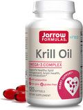 Jarrow Formulas Krill Oil - Phospholipid Omega-3 Complex with Astaxanthin - 120 Softgels - 60 Servings - Supports Lipid Management Metabolism Brain &amp Heart Health - EPA &amp DHA - Gluten Free -