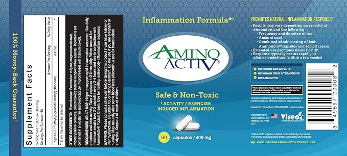 – Fast Holistic Support for Pain &amp Inflammation Caused by Activity/Exercise (60 Capsules)