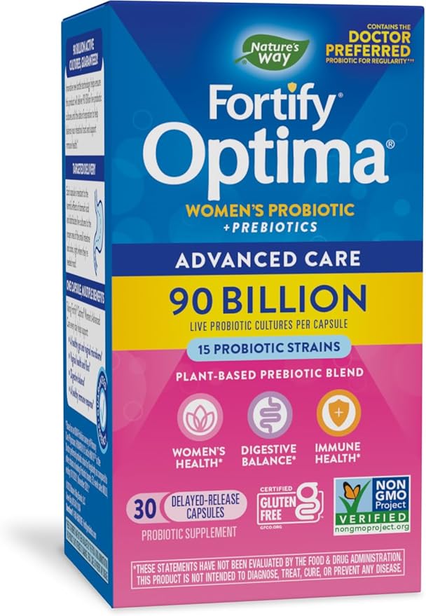 Nature's Way - Primadophilus Optima Women's 90 Billion Active Probiotics - 30 Vegetarian Capsules