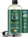 Keppi Keto Organic MCT Oil - Flavorless C8 Non-GMO Certified Gluten-Free Palm Oil Free Vegan Kosher Halal 32 oz Coconut Oil