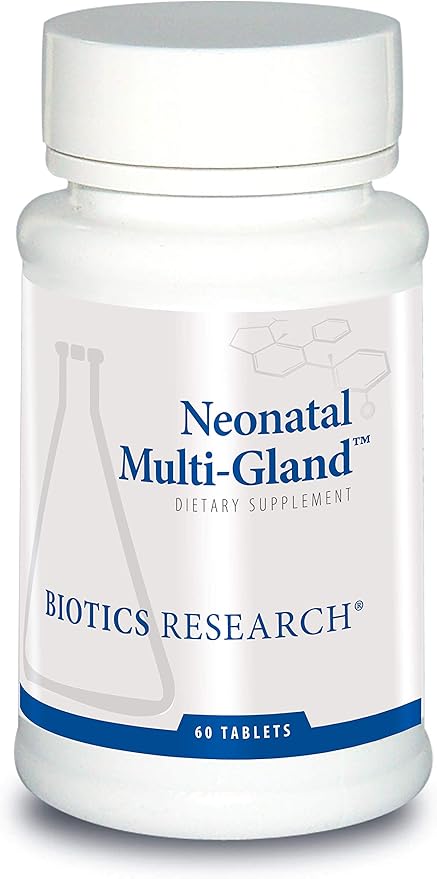 Biotics Research Neonatal Multi-Gland™ Mixed Organs and Glandular Concentrates Broad Spectrum Therapy Spleen Heart Pancreas Kidney Brain Liver Adrenal Thymus Pituitary or Hypothalamus 60 Tabs