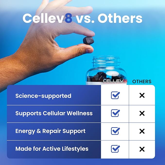 Cellev8 ReDrive Performance Gummies - 60 Count - Antioxidant Cellular Muscle Recovery Endurance Stamina Daily Energy Supplements for Men &amp Women with SOD Vitamin D3 - Raspberry Flavor