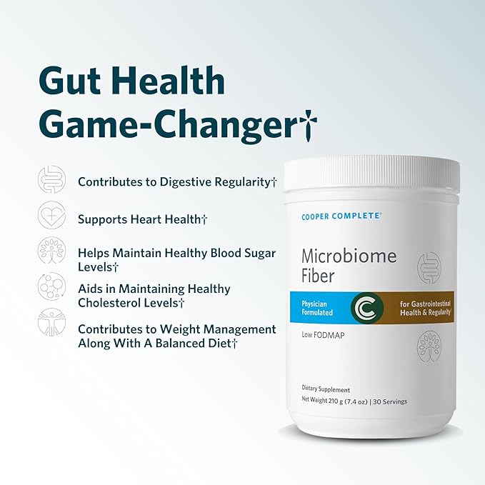 Cooper Complete Microbiome Fiber Powder Supplement. Pack of 1. 30 Servings per cannister