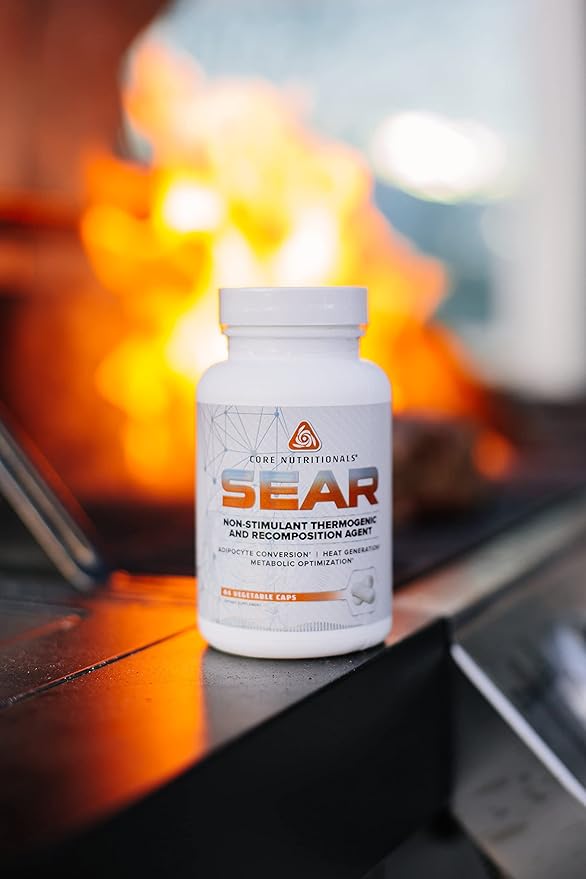 Core Nutritionals Sear Thermogenic &amp Recomposition Agent | Non Stim Fat Burner | Weight Management Support | with Paradoxine Grains of Paradise | 84 Vegetable Capsules