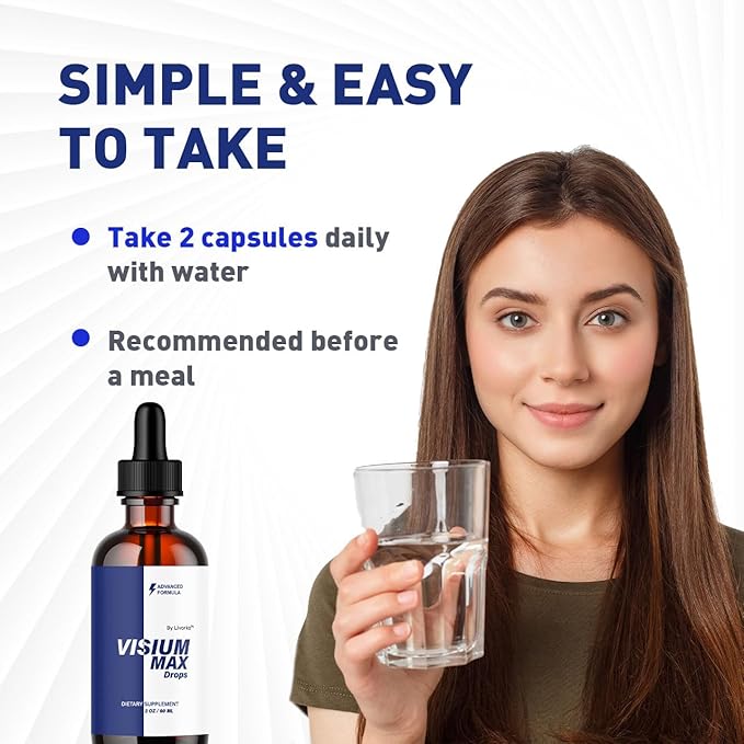 (2 Pack) Visium Max Drops - Visium Max Drops Health Support Supplement All Natural Premium Advanced Liquid Formula Drop for Overall Wellness and Support Health 2 Bottles for 2 Months