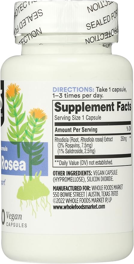 365 by Whole Foods Market Rhodiola 60 Count