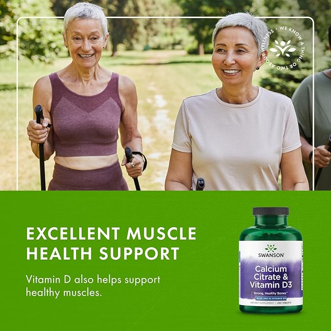Swanson Calcium Citrate &amp Vitamin D 250 Tabs
