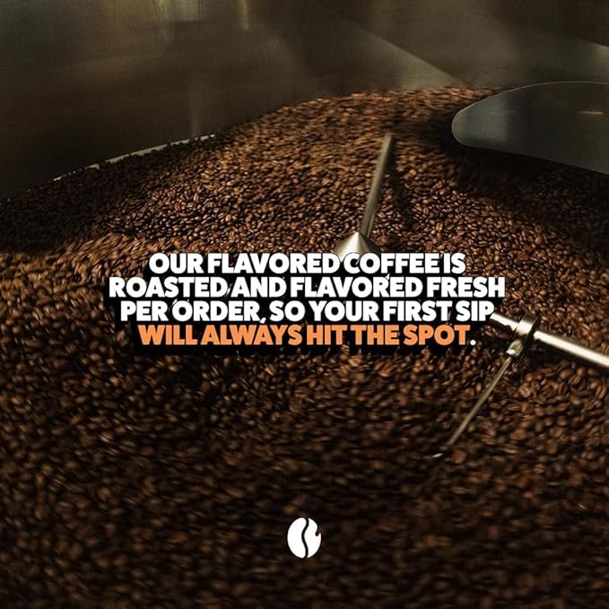 Fresh Roasted Coffee Decaf Caramel Flavored Coffee 5 lb (80 oz) Medium Roast Kosher Ground