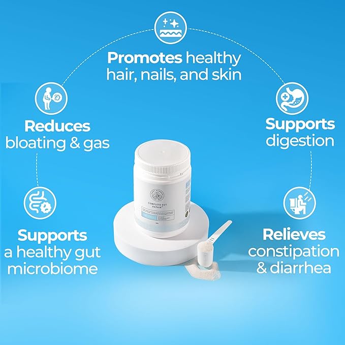 Happy Mammoth Gut Health Kit with Complete Gut Repair Powder and Ultimate Craving Control Capsules Supports Digestion Metabolism and Healthy Appetite Management 2-Piece Set
