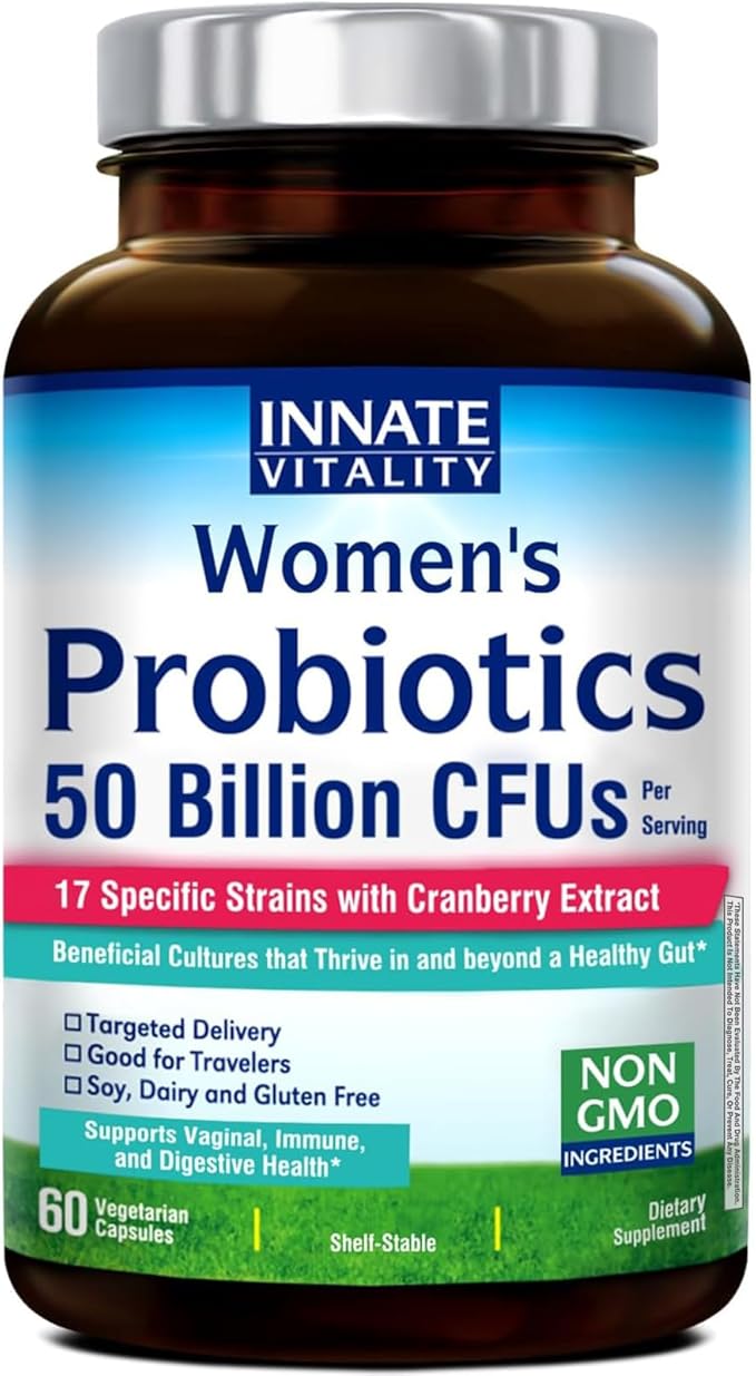 Innate Vitality Pair: Glutathione 500mg with Milk Thistle + Women's Probiotics with Cranberry