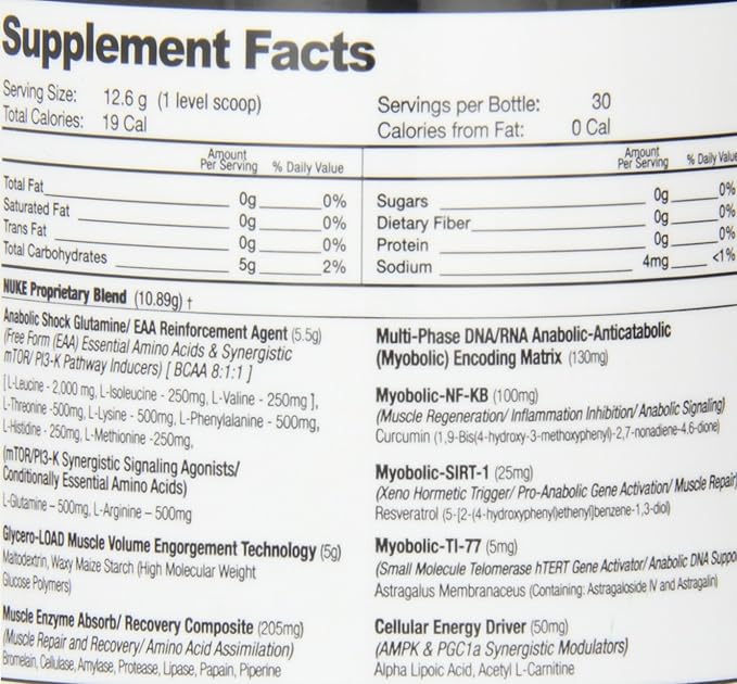 Nuke Diet Supplements Raspberry Nectar