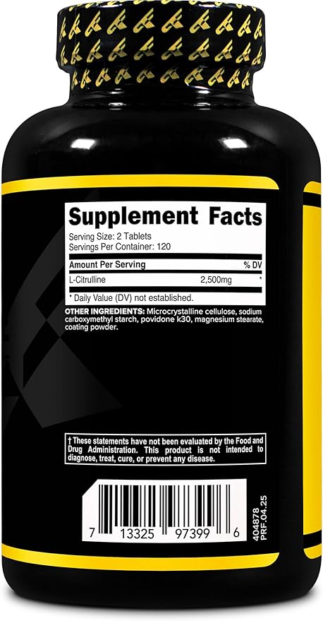 Primaforce L-Citrulline 2500mg 240 Tablets 120 Servings