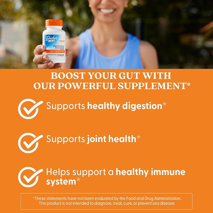 Doctor's Best 3000 GDU Bromelain Proteolytic Digestive Enzymes Supplements Supports Healthy Digestion Joint Health Nutrient Absorption 500 mgCapsule 90 Count(Pack of 1)