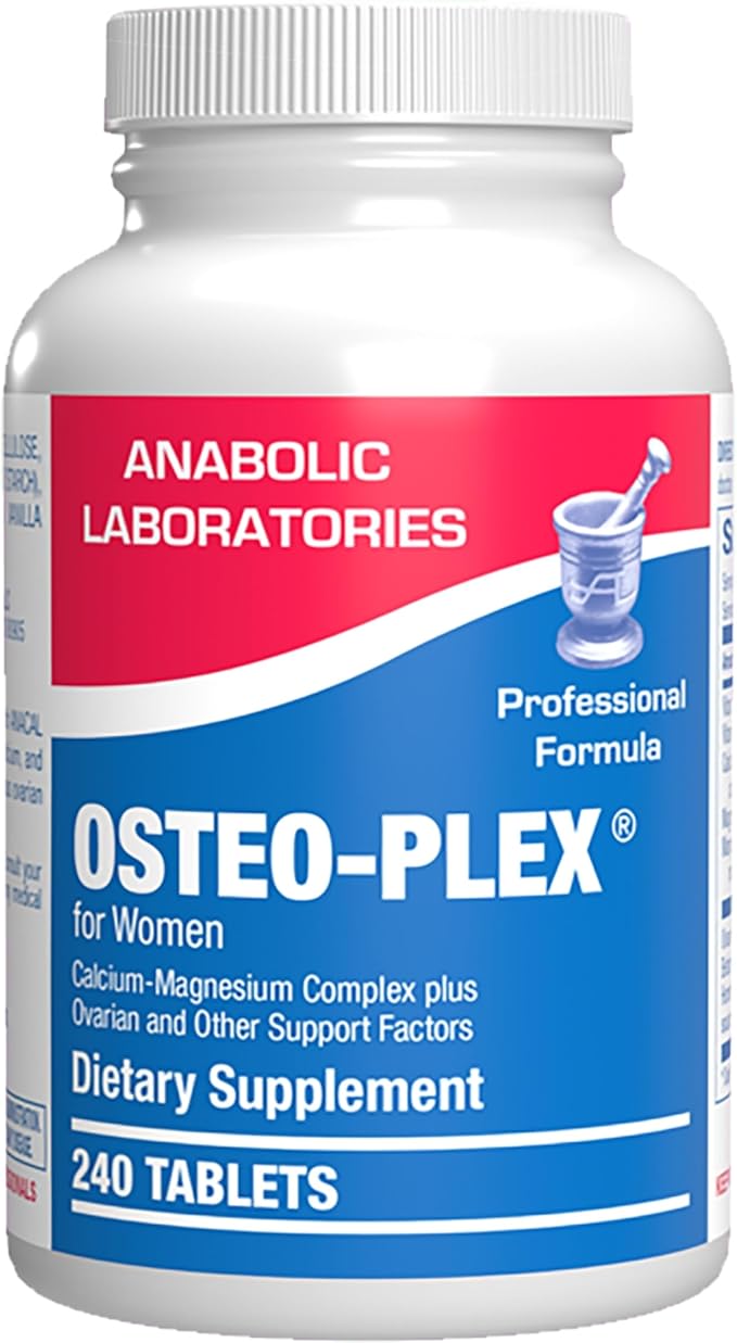 Osteo-Plex Bone Health Supplement for Women - Clinical Formula Bone Strength Supplement with Magnesium Calcium Vitamin D3 &amp Trace Minerals Complex - Easy to Swallow Gentle Tablets - 240 Count