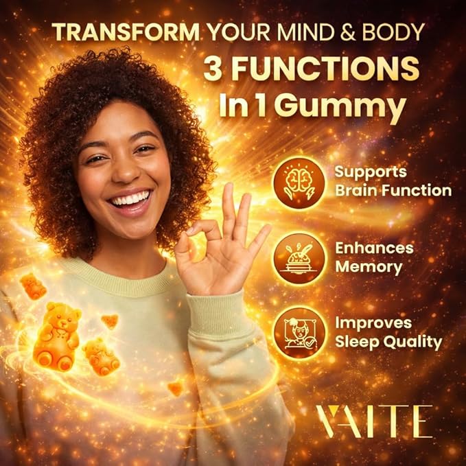 L-Serine Gummies 1000mg - Pure L Serine Supplement for Cognitive Function and Nervous System Health Phosphorylated LSerine Supplements for Brain Support Non-GMO Gluten Free 60 Vegetarian Gummy