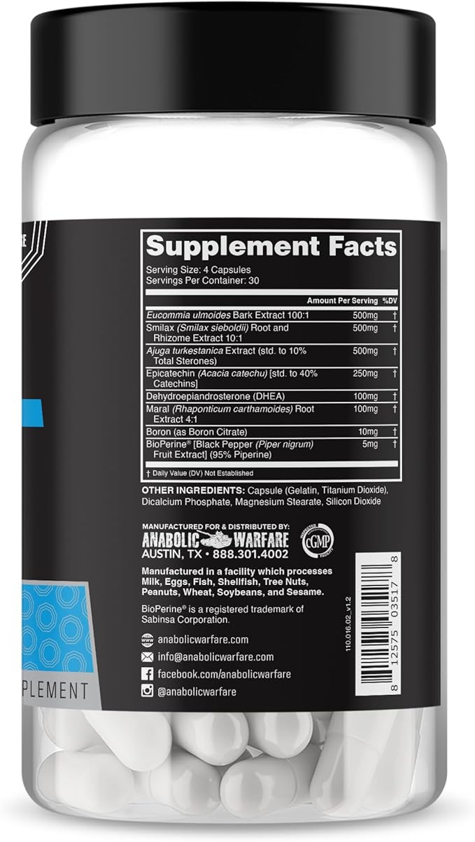Anabolic Warfare Project Bulk Mass Building Formula Protein Synthesis Strength Muscle Definition Made with Botanicals*