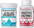Physician's CHOICE - Optimal Gut Health Bundle: 60 Billion Probiotics + Digestive Enzymes for Digestive Comfort and Immune Support