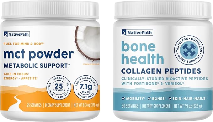 NativePath MCT Oil Powder and Bone Health Collagen Bundle
