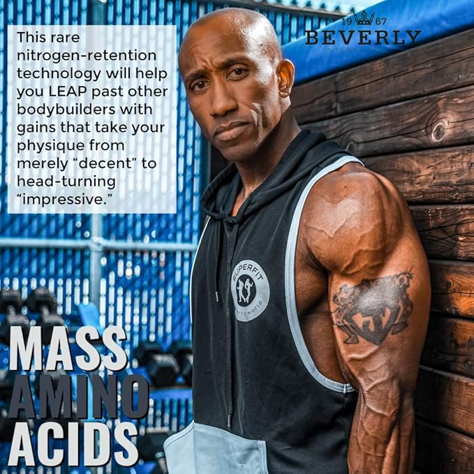 Beverly International Mass Amino Acids 500 Tabs. Use Pre-Post Workout with Meals Essential for Muscle Recovery and Repair. Complete Amino Acid Profile