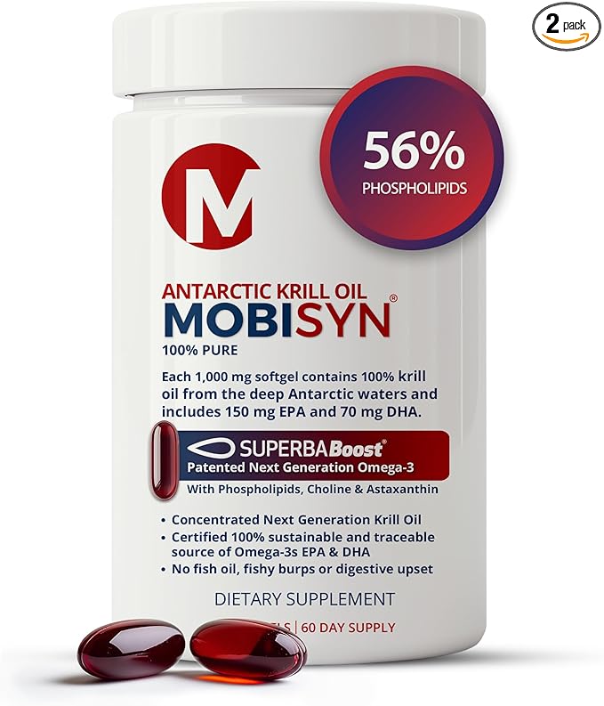 100% Pure Organic Antarctic Krill Oil 1000mg 120-Day Omega 3 Highest Concentration 56% Phospholipids EPA Choline Astaxanthin Wild Caught Sustainable Supports Heart Brain &amp Joints No Fish