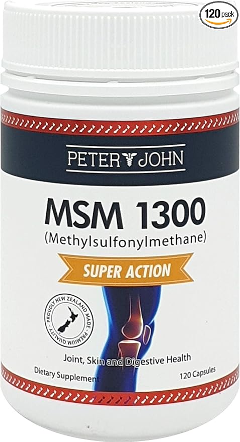 HEALTHFARM MSM Dietary Supplement 1300mg 120Capusule Supports Joint Comfort/Healthy Immune System (1 Bottle)