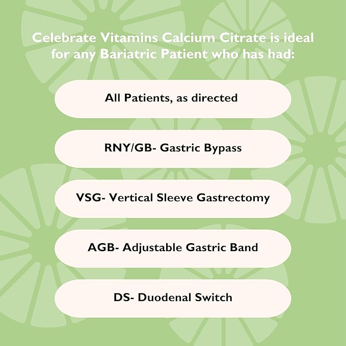 Celebrate Vitamins Bariatric 500mg Calcium Citrate Soft Chews Combo with 500 IU Vitamin D3 – Essential for Gastric Bypass Patients &amp Bone Health - Sugar &amp Gluten Free Caramel Chocolate (90 Ch