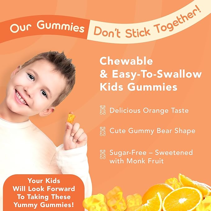 GOJOY NATURALS Kids Focus Gummies – Saffron Magnesium Glycinate L-Theanine &amp Inositol Supplement for Kids &amp Teens – Focus Attention &amp Calm – Vegan Sugar-Free Non-GMO