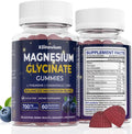 700mg Magnesium Glycinate Gummies Highly Absorbed Sugar-Free Calm Magnesium Complex Gummies - with L-Theanine and B6 - Magnesium Supplements for Sleep CalmRelax &amp Immune Function (Blueberry)